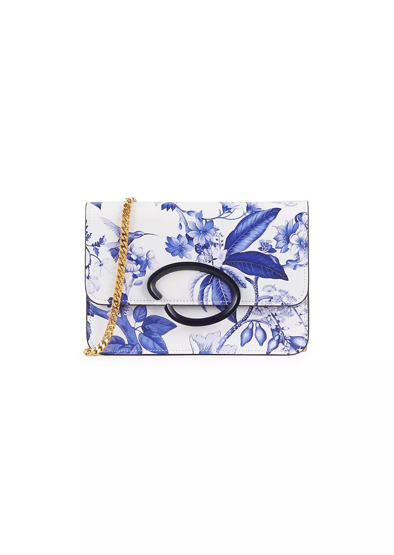 Oscar de la Renta Flora Leather O-Pochette