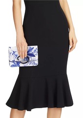 Oscar de la Renta Flora Leather O-Pochette