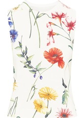 Oscar de la Renta floral-print sleeveless top