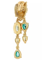 Oscar de la Renta Goldtone & Glass Crystal Clip-On Chandelier Earrings