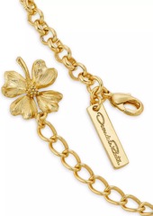 Oscar de la Renta Goldtone & Glass Crystal Four-Leaf Clover Necklace