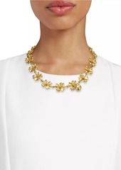 Oscar de la Renta Goldtone & Glass Crystal Four-Leaf Clover Necklace