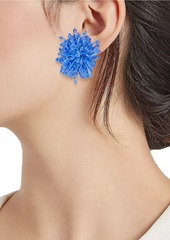 Oscar de la Renta Goldtone & Mixed-Media Flower Clip-On Earrings