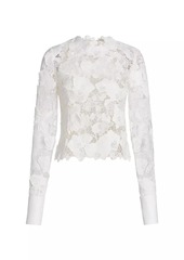 Oscar de la Renta Guipure Lace Top