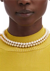 Oscar de la Renta Long Faux-Pearl & Goldtone Necklace