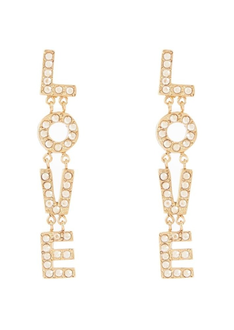 Oscar de la Renta Love embellished earrings