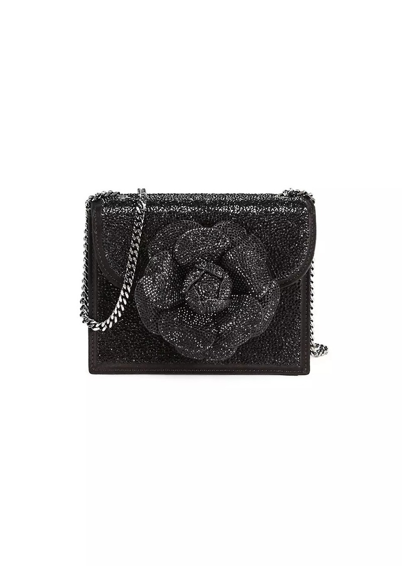 Oscar de la Renta Mini Tro Crystal-Embellished Crossbody Bag