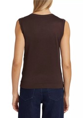 Oscar de la Renta Oscar Chain Silk-Blend Tank