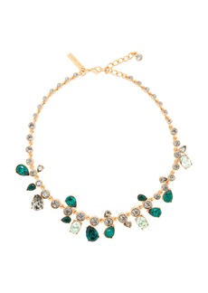 Oscar de la Renta - Asymmetrical Crystal Cactus Necklace - Green - OS - Moda Operandi - Gifts For Her