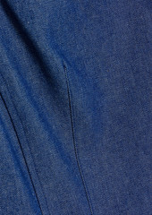 Oscar de la Renta - Belted wrap-effect denim midi dress - Blue - US 12