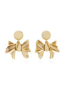 Oscar de la Renta - Bow Drop Clip-On Earrings - Gold - OS - Moda Operandi - Gifts For Her