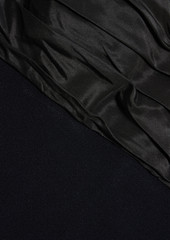 Oscar de la Renta - Strapless bow-embellished silk-taffeta and stretch-knit dress - Blue - US 0