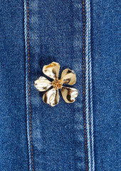 Oscar de la Renta - Button-embellished denim jacket - Blue - US 00