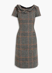 Oscar de la Renta - Checked wool-blend tweed dress - Gray - US 8