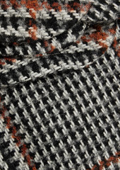 Oscar de la Renta - Checked wool-blend tweed dress - Gray - US 8