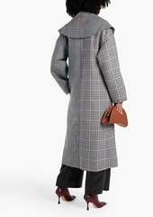 Oscar de la Renta - Checked wool coat - Black - US 4