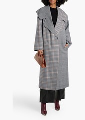 Oscar de la Renta - Checked wool coat - Black - US 4