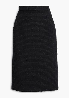Oscar de la Renta - Cotton-blend bouclé-tweed skirt - Black - US 14