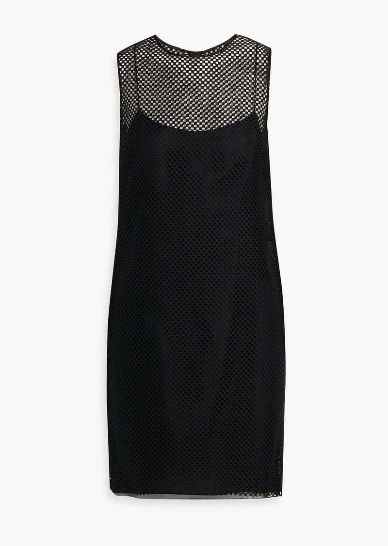 Oscar de la Renta - Cotton-blend lace mini dress - Black - US 2