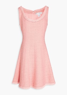 Oscar de la Renta - Cotton-blend tweed mini dress - Pink - US 10