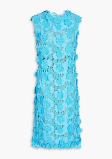 Oscar de la Renta - Cotton guipure lace midi dress - Blue - US 00