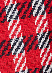 Oscar de la Renta - Cropped checked cotton-blend tweed jacket - Red - US 6
