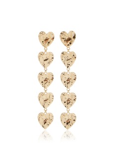 Oscar de la Renta - Crushed Heart Drop Earrings - Gold - OS - Moda Operandi - Gifts For Her