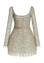 Oscar de la Renta - Crystal-Embellished Mini Dress - Multi - US 4 - Moda Operandi