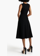 Oscar de la Renta - Cutout wool-blend midi dress - Black - US 6