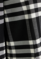 Oscar de la Renta - Draped checked wool-blend jacket - Black - US 2