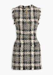 Oscar de la Renta - Embellished metallic bouclé-tweed mini dress - Multicolor - US 12