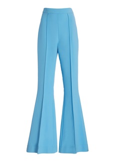 Oscar de la Renta - Flared Stretch-Wool Pants - Blue - US 0 - Moda Operandi