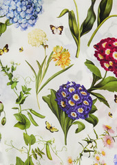 Oscar de la Renta - Floral-print silk-crepe blouse - White - US 6