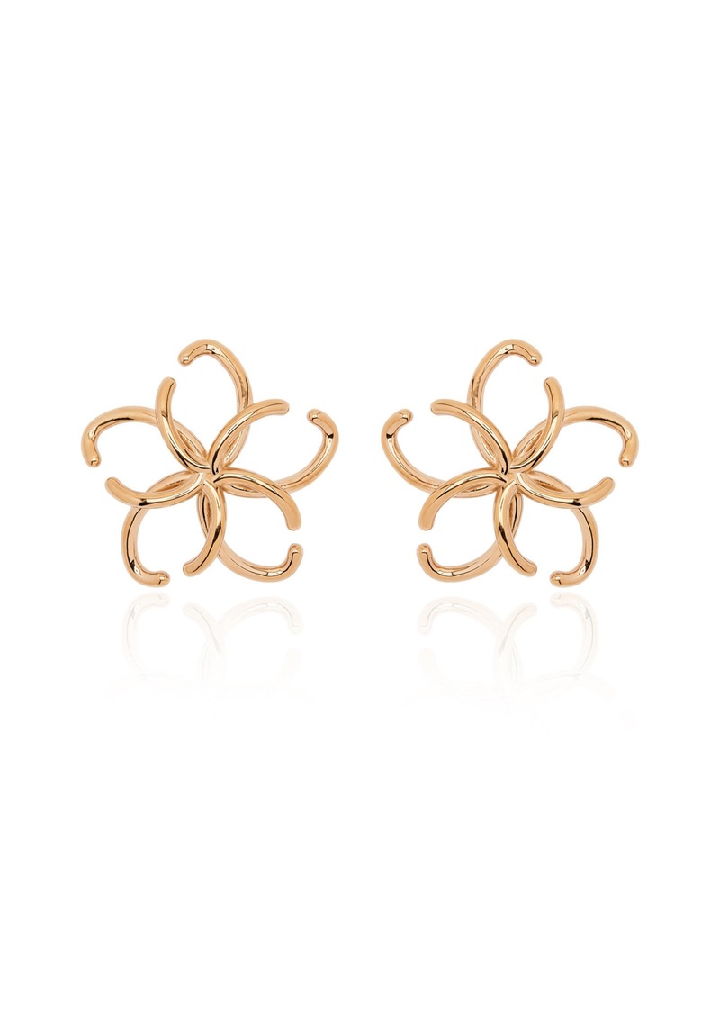 Oscar de la Renta - Flower Hoop Earrings - Gold - OS - Moda Operandi - Gifts For Her