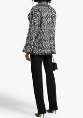 Oscar de la Renta - Frayed cotton-blend tweed blazer - Black - US 6