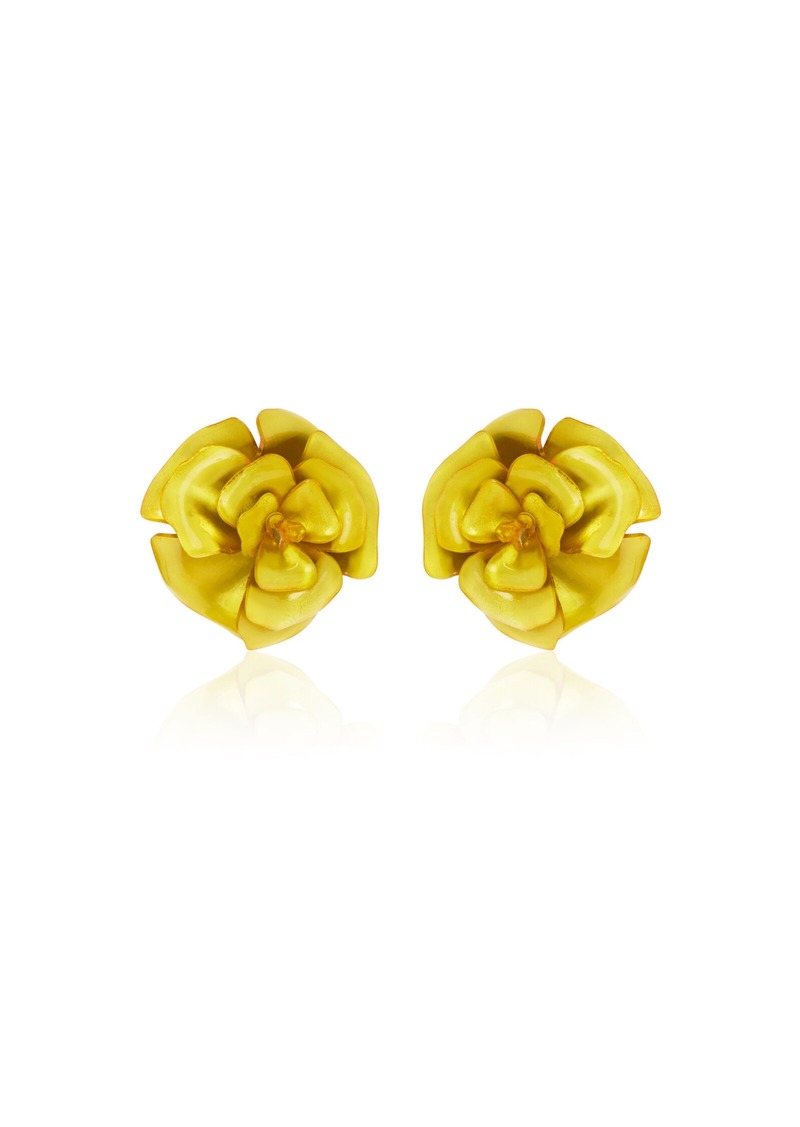 Oscar de la Renta - Gardenia Plexy Earrings - Yellow - OS - Moda Operandi - Gifts For Her