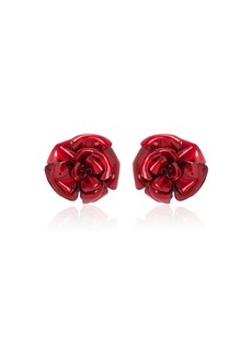 Oscar de la Renta - Gardenia Plexy Earrings - Red - OS - Moda Operandi - Gifts For Her