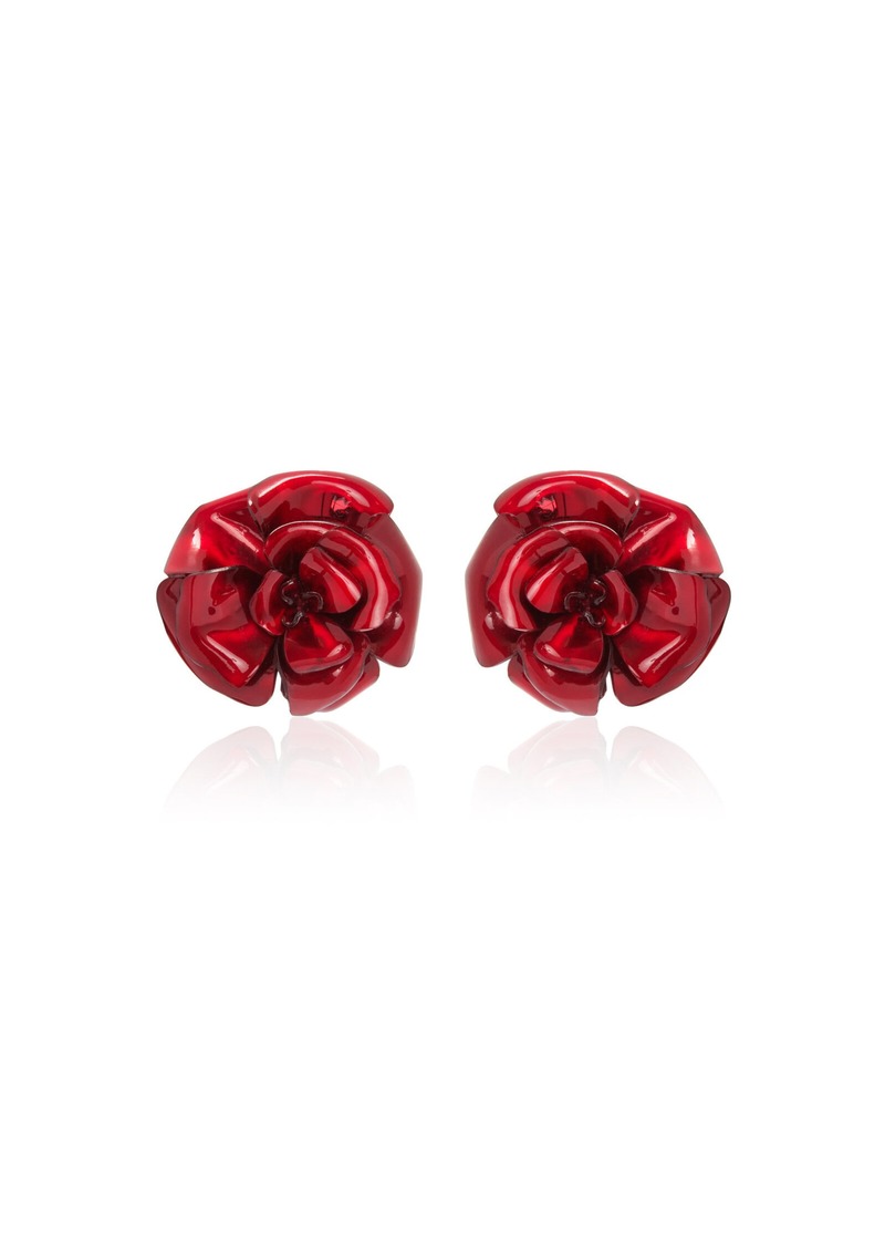 Oscar de la Renta - Gardenia Plexy Earrings - Red - OS - Moda Operandi - Gifts For Her