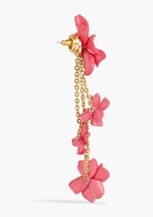 Oscar de la Renta - Gold-tone acrylic earrings - Pink - OneSize