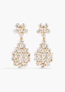 Oscar de la Renta - Gold-tone crystal clip earrings - Metallic - OneSize