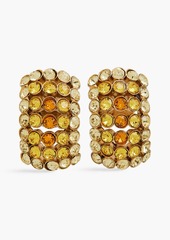 Oscar de la Renta - Gold-tone crystal earrings - Metallic - OneSize