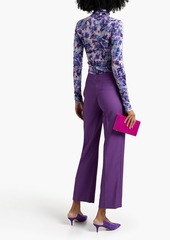 Oscar de la Renta - Grain de poudre wool and mohair-blend straight-leg pants - Purple - US 2