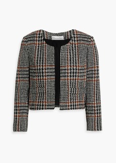 Oscar de la Renta - Herringbone wool-blend tweed jacket - Black - US 6