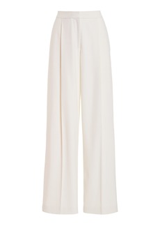 Oscar de la Renta - High-Rise Stretch-Wool Wide-Leg Pants - White - US 16 - Moda Operandi