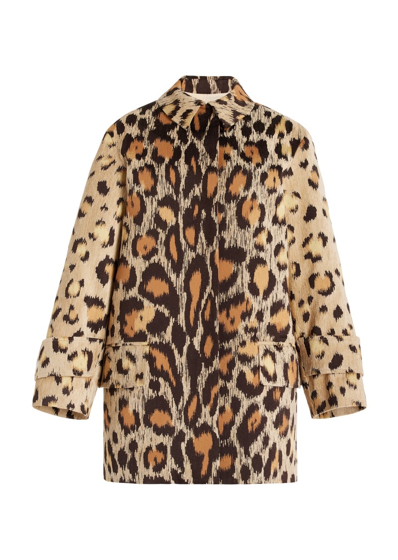 Oscar de la Renta - Jaguar Chenille Jacquard Coat - Animal - US 12 - Moda Operandi