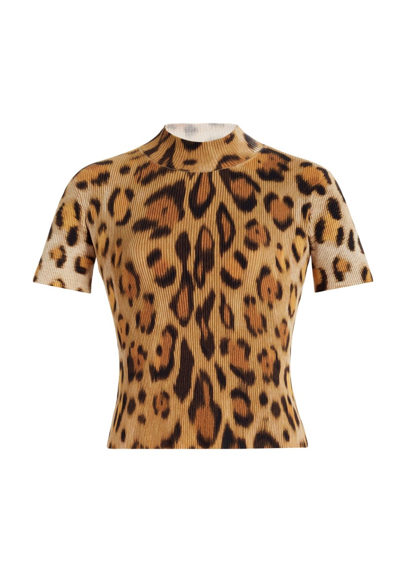 Oscar de la Renta - Jaguar Knit Silk-Blend Pullover - Animal - L - Moda Operandi