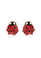 Oscar de la Renta - Lady Bug Crystal-Enameled Earrings - Red - OS - Moda Operandi - Gifts For Her