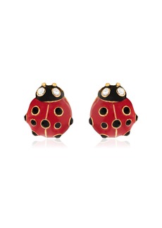 Oscar de la Renta - Lady Bug Crystal-Enameled Earrings - Red - OS - Moda Operandi - Gifts For Her