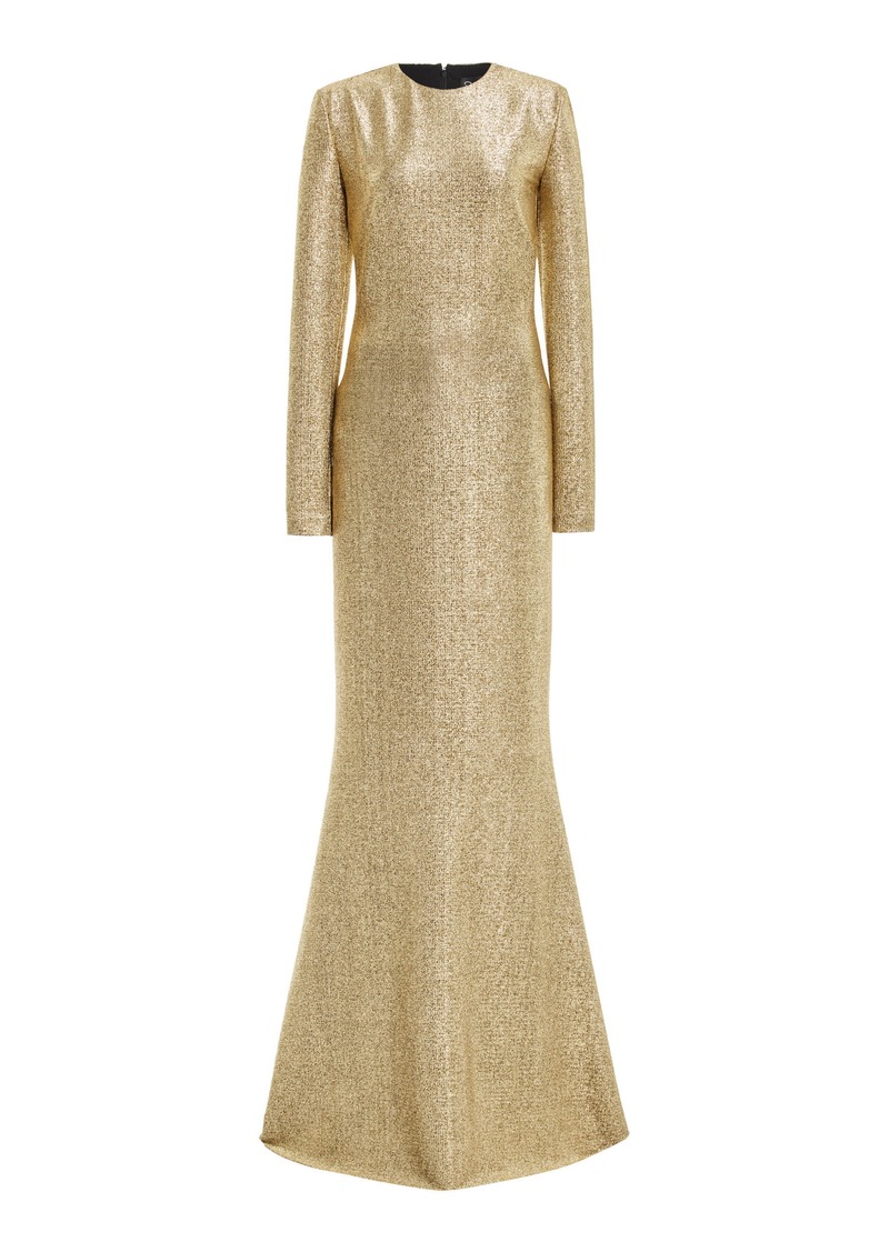 Oscar de la Renta - Lamé Gown - Gold - US 4 - Moda Operandi