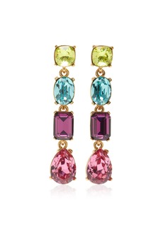 Oscar de la Renta - Large Gallery Multi-Crystal Earrings - Multi - OS - Moda Operandi - Gifts For Her